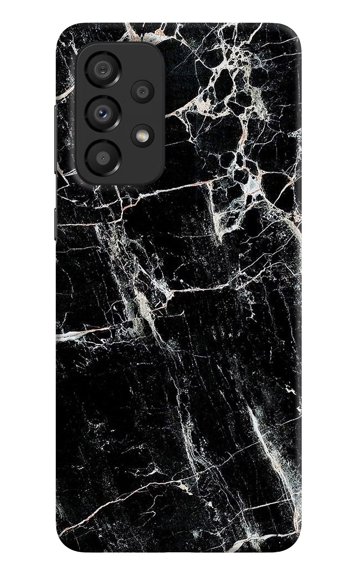 Black Marble Texture Samsung A33 5G Hard Case Back Cover by Casekaro