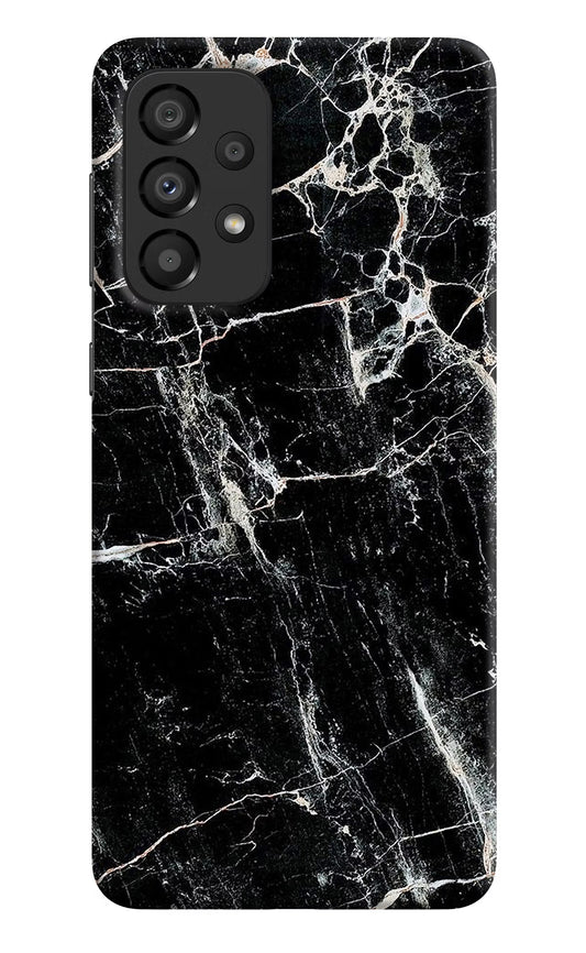 Black Marble Texture Samsung A33 5G Hard Case Back Cover by Casekaro