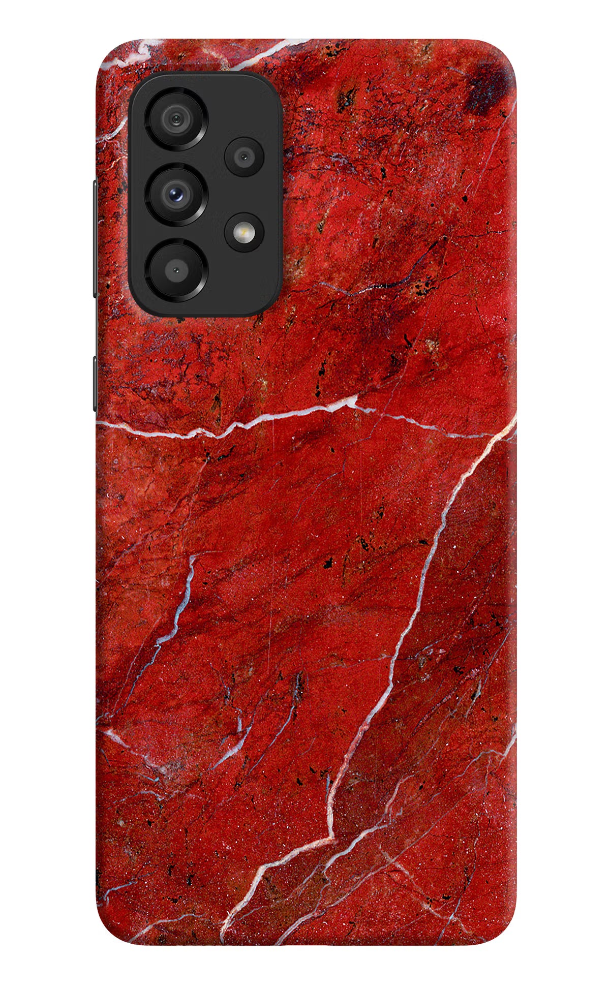 Red Marble Design Samsung A33 5G Hard Case Back Cover by Casekaro