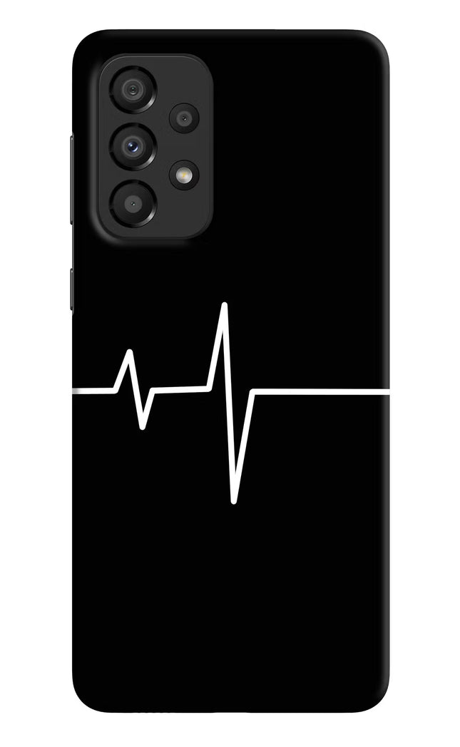 Heart Beats Samsung A33 5G Hard Case Back Cover by Casekaro