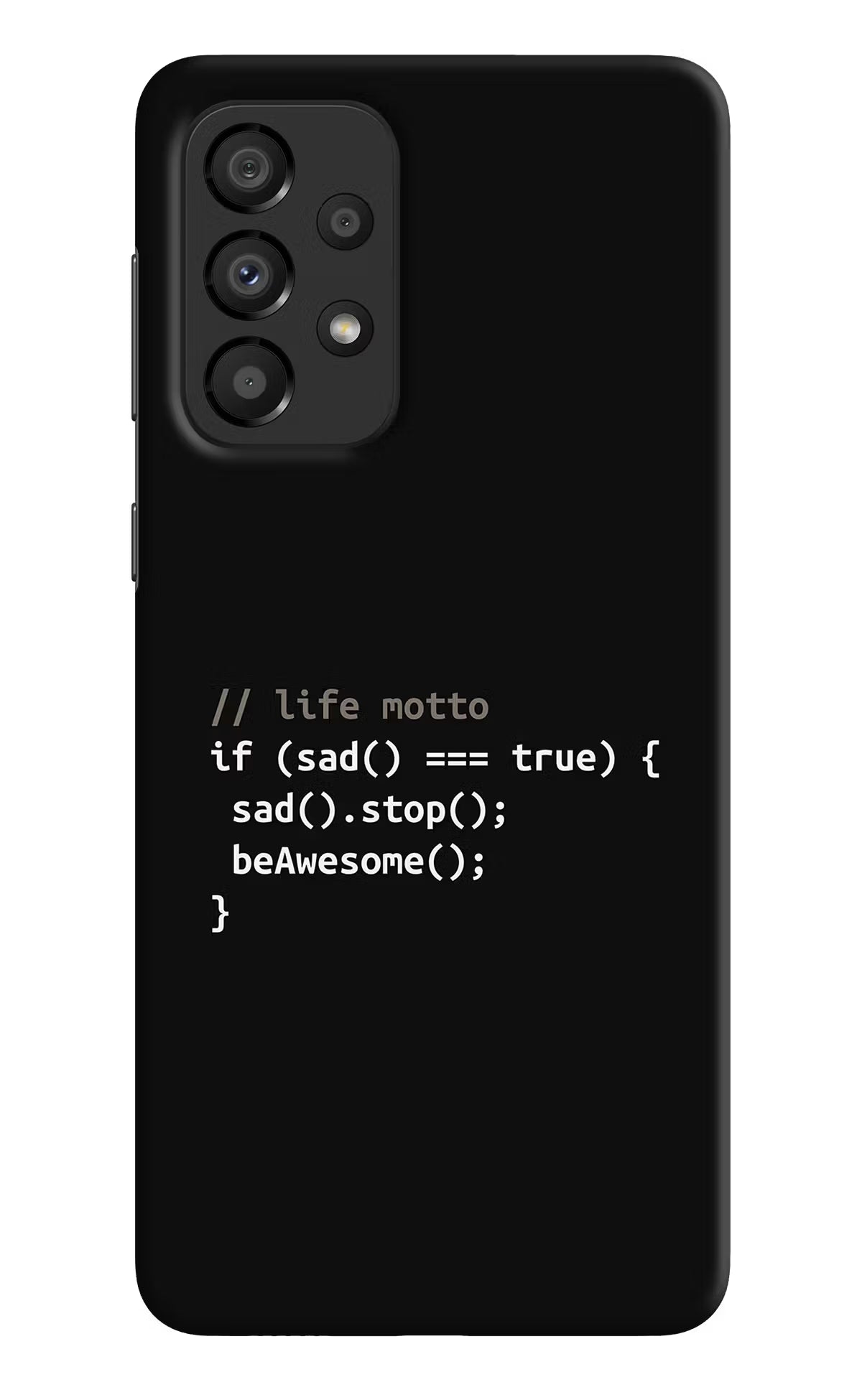 Life Motto Code Samsung A33 5G Hard Case Back Cover by Casekaro