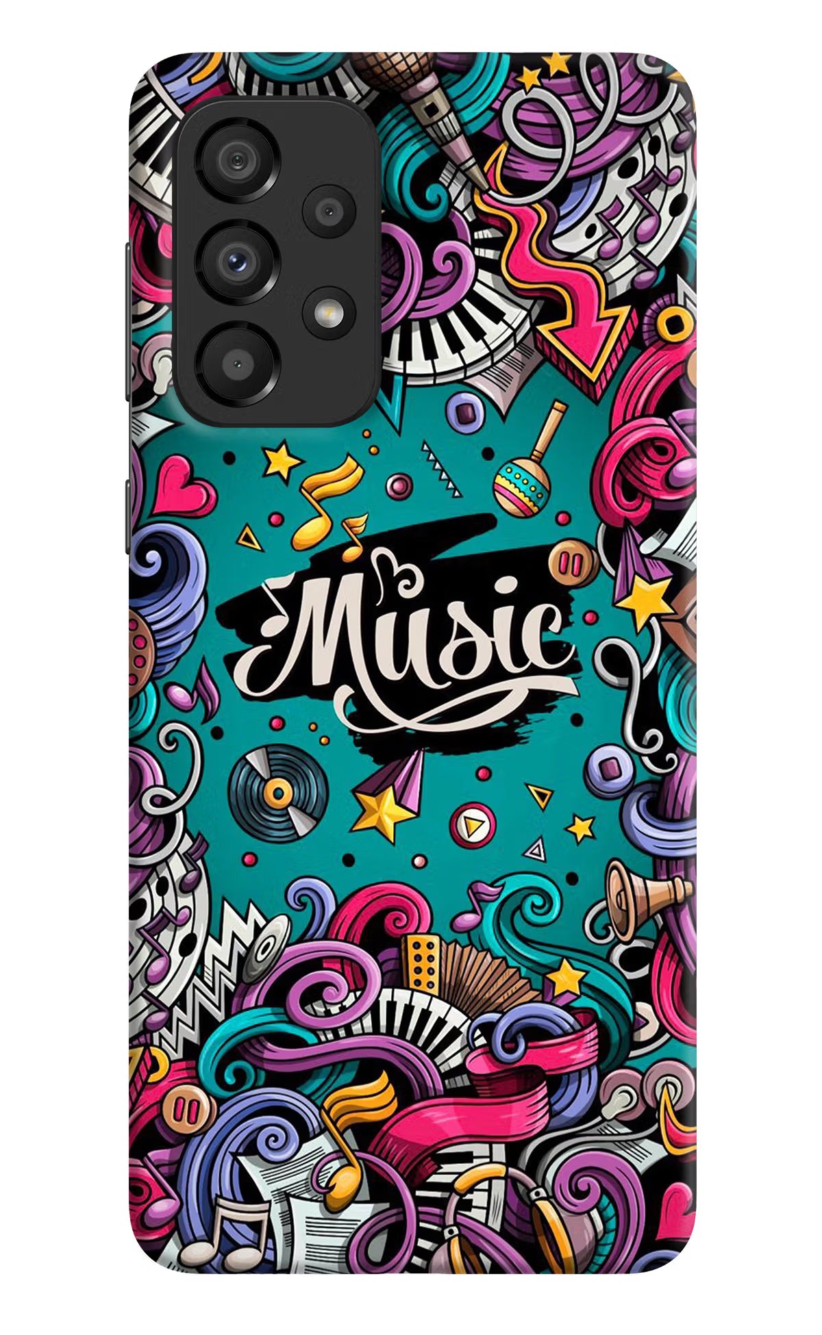 Music Graffiti Samsung A33 5G Hard Case Back Cover by Casekaro