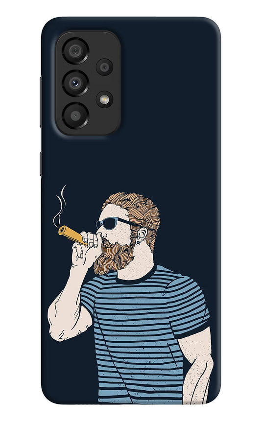 Smoking Samsung A33 5G Hard Case Back Cover by Casekaro