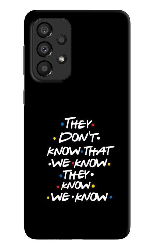 FRIENDS Dialogue Samsung A33 5G Hard Case Back Cover by Casekaro