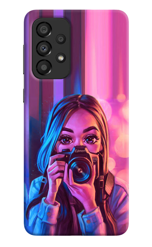 Girl Photographer Samsung A33 5G Hard Case Back Cover by Casekaro