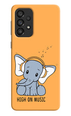 High On Music Samsung A33 5G Hard Case Back Cover by Casekaro