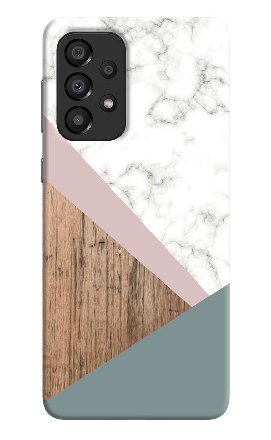 Marble wood Abstract Samsung A33 5G Hard Case Back Cover by Casekaro