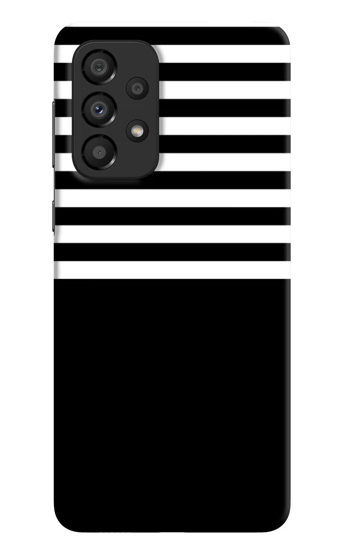 Black and White Print Samsung A33 5G Hard Case Back Cover by Casekaro