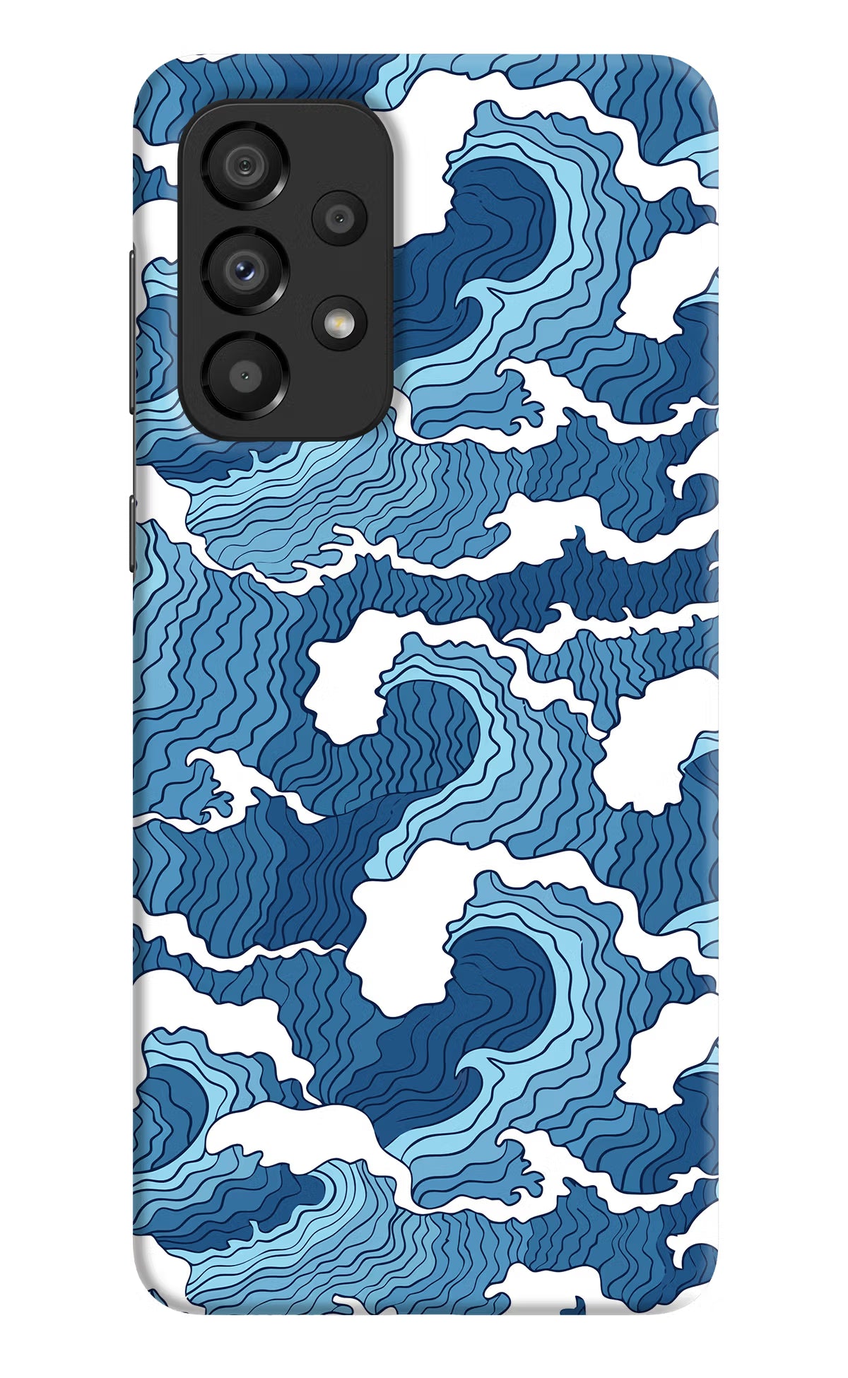 Blue Waves Samsung A33 5G Hard Case Back Cover by Casekaro