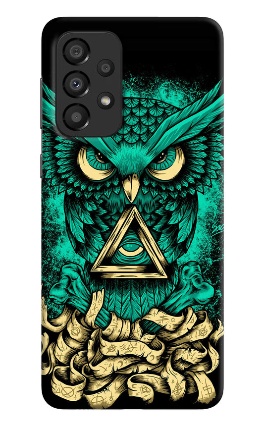 Green Owl Samsung A33 5G Hard Case Back Cover by Casekaro