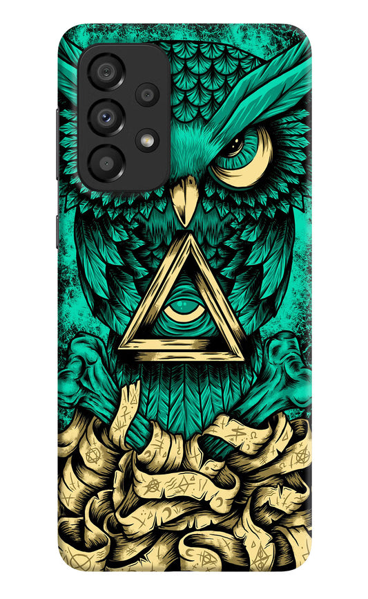 Green Owl Samsung A33 5G Hard Case Back Cover by Casekaro