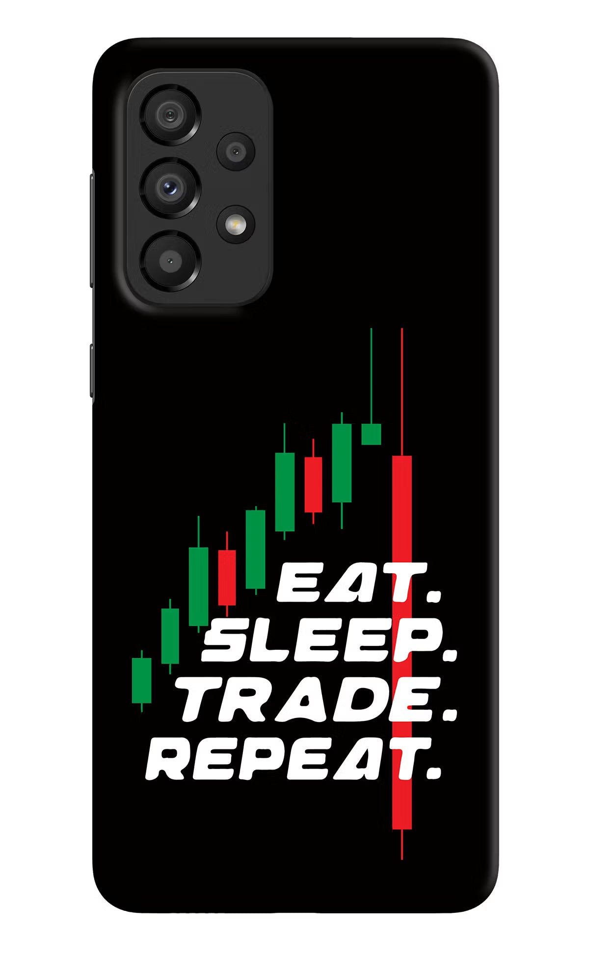 Eat Sleep Trade Repeat Samsung A33 5G Hard Case Back Cover by Casekaro