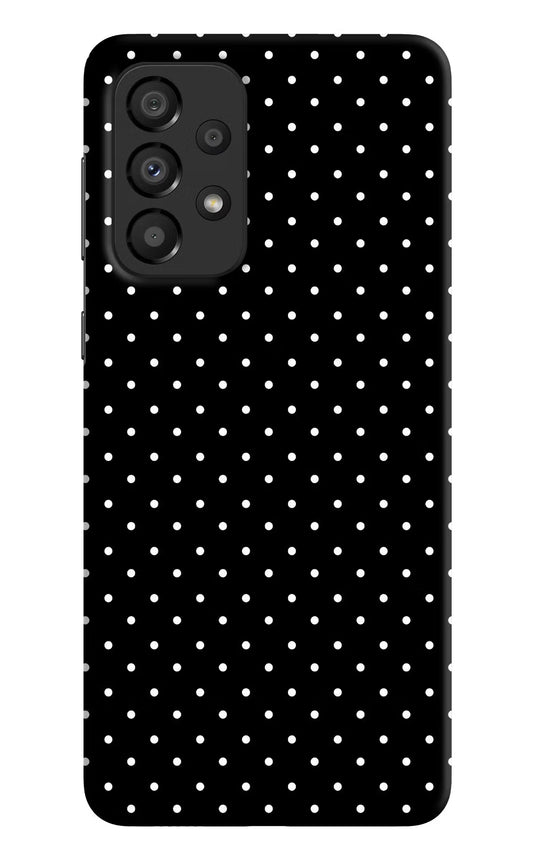 White Dots Samsung A33 5G Hard Case Back Cover by Casekaro