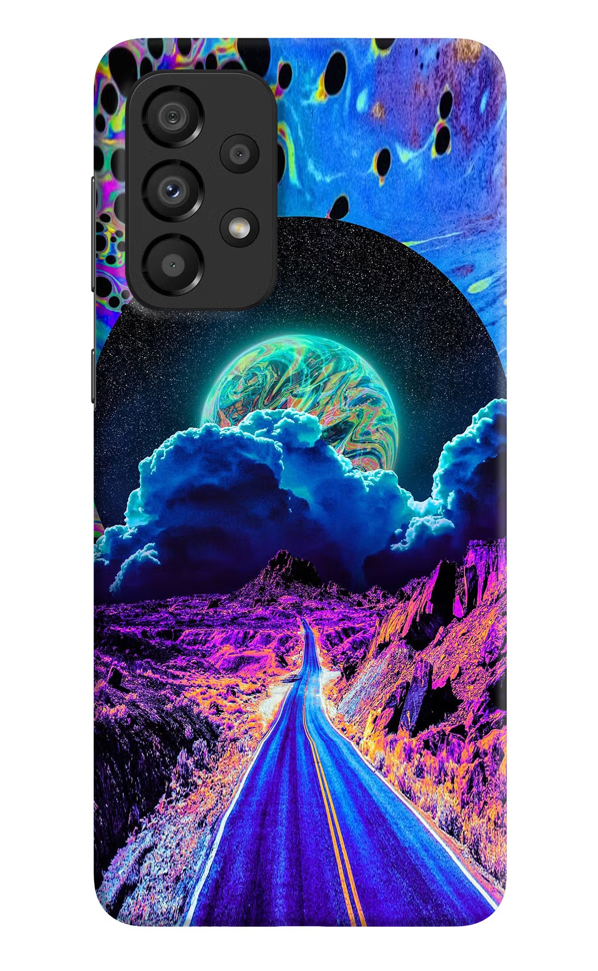 Psychedelic Painting Samsung A33 5G Hard Case Back Cover by Casekaro