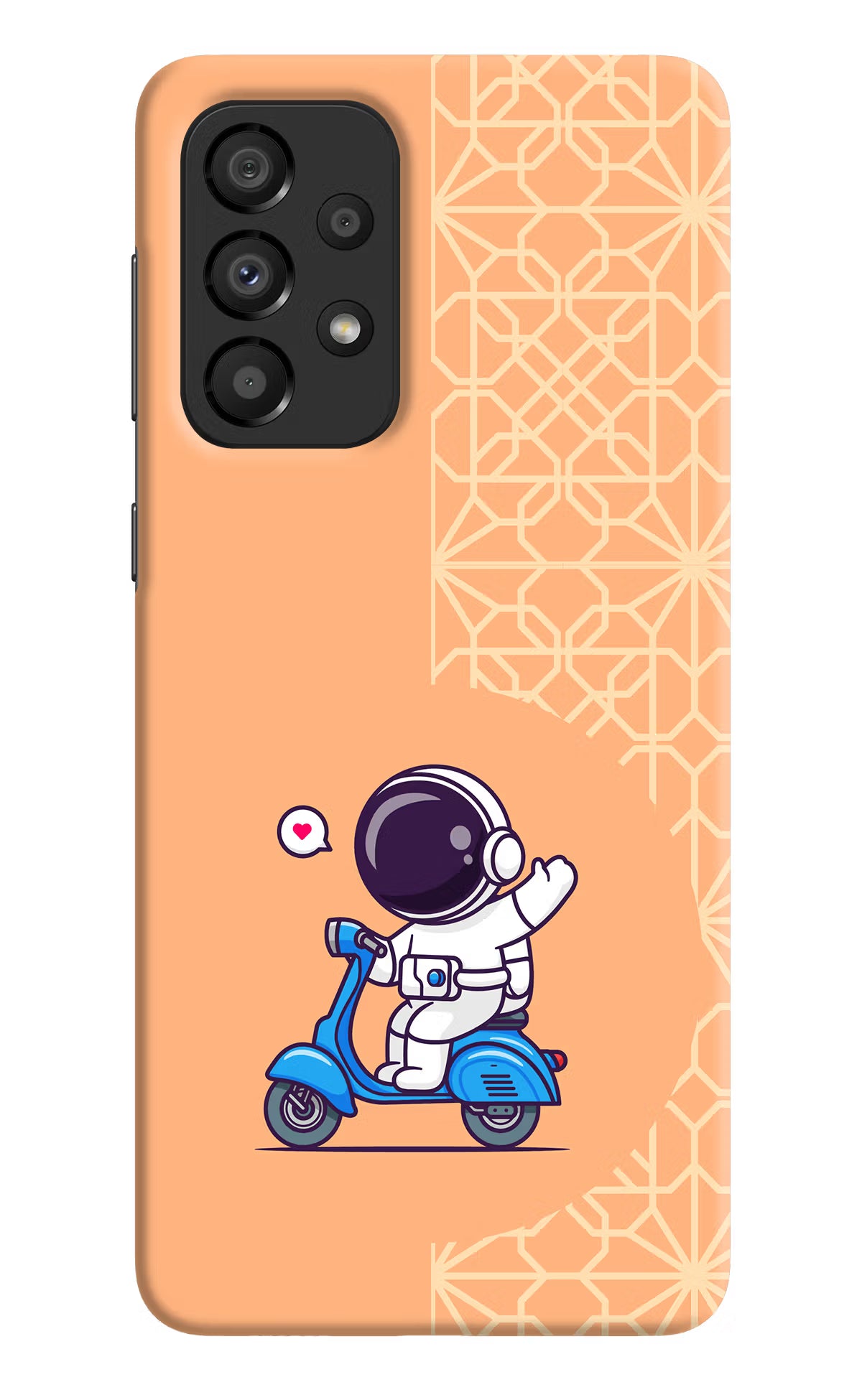 Cute Astronaut Riding Samsung A33 5G Hard Case Back Cover by Casekaro