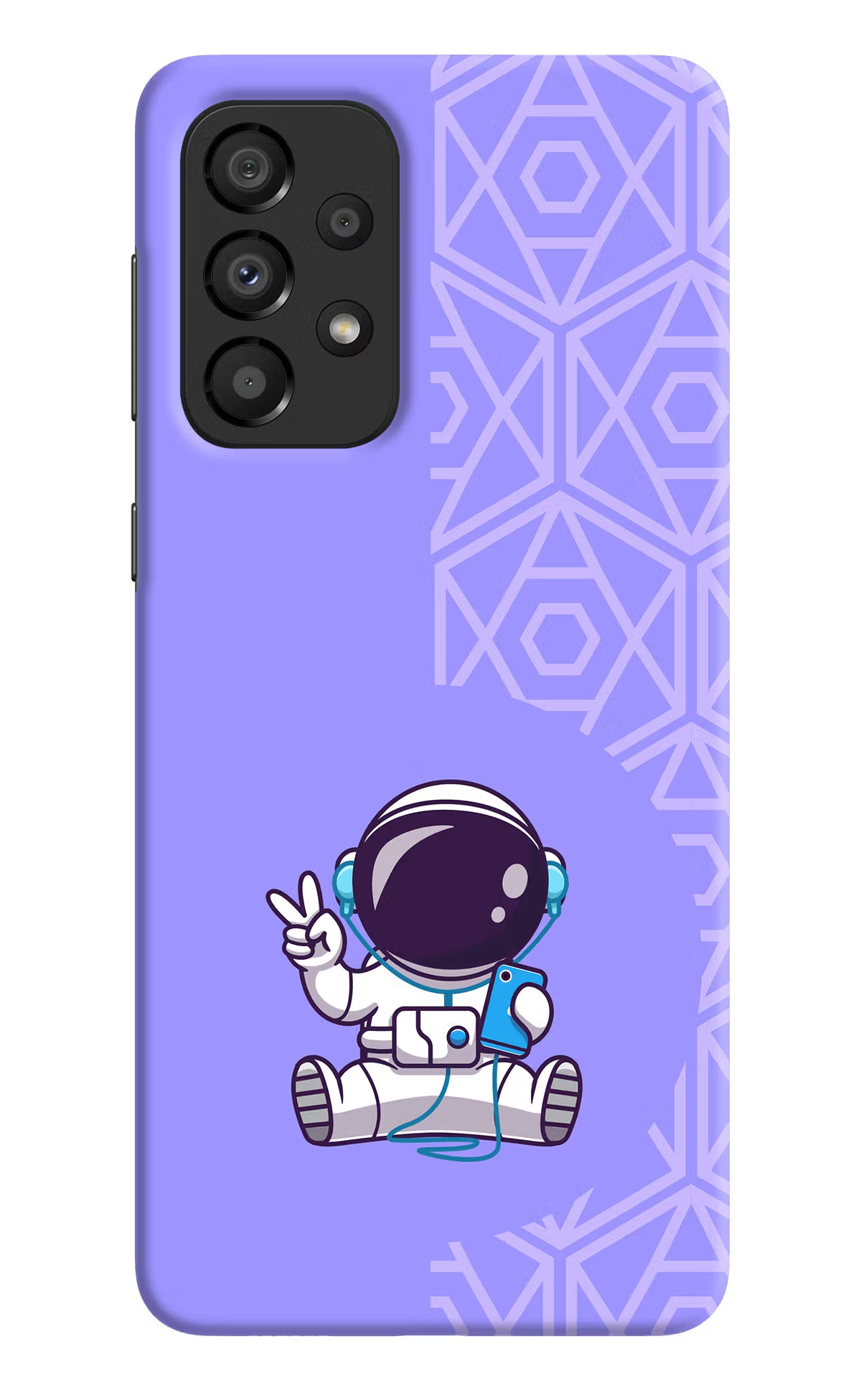 Cute Astronaut Chilling Samsung A33 5G Hard Case Back Cover by Casekaro