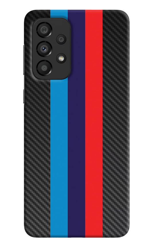 BMW Stripes Pattern Samsung A33 5G Hard Case Back Cover by Casekaro