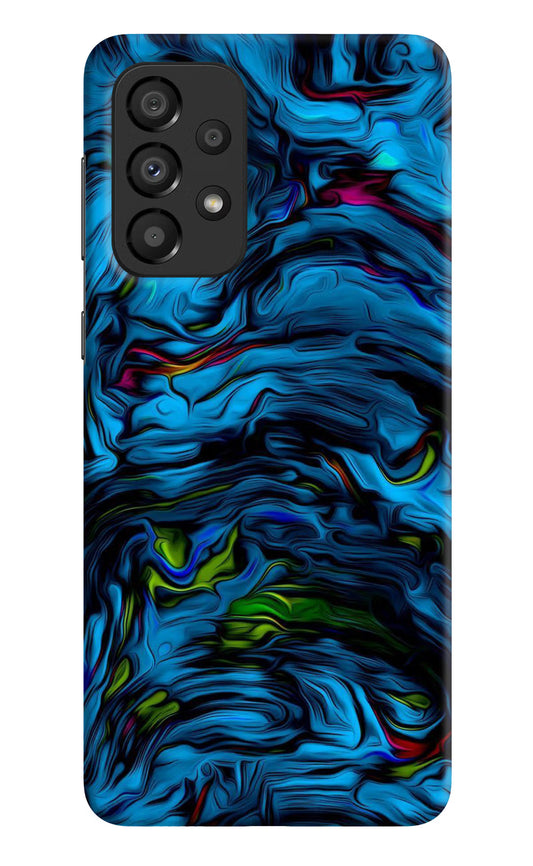 Dark Blue Abstract Samsung A33 5G Hard Case Back Cover by Casekaro