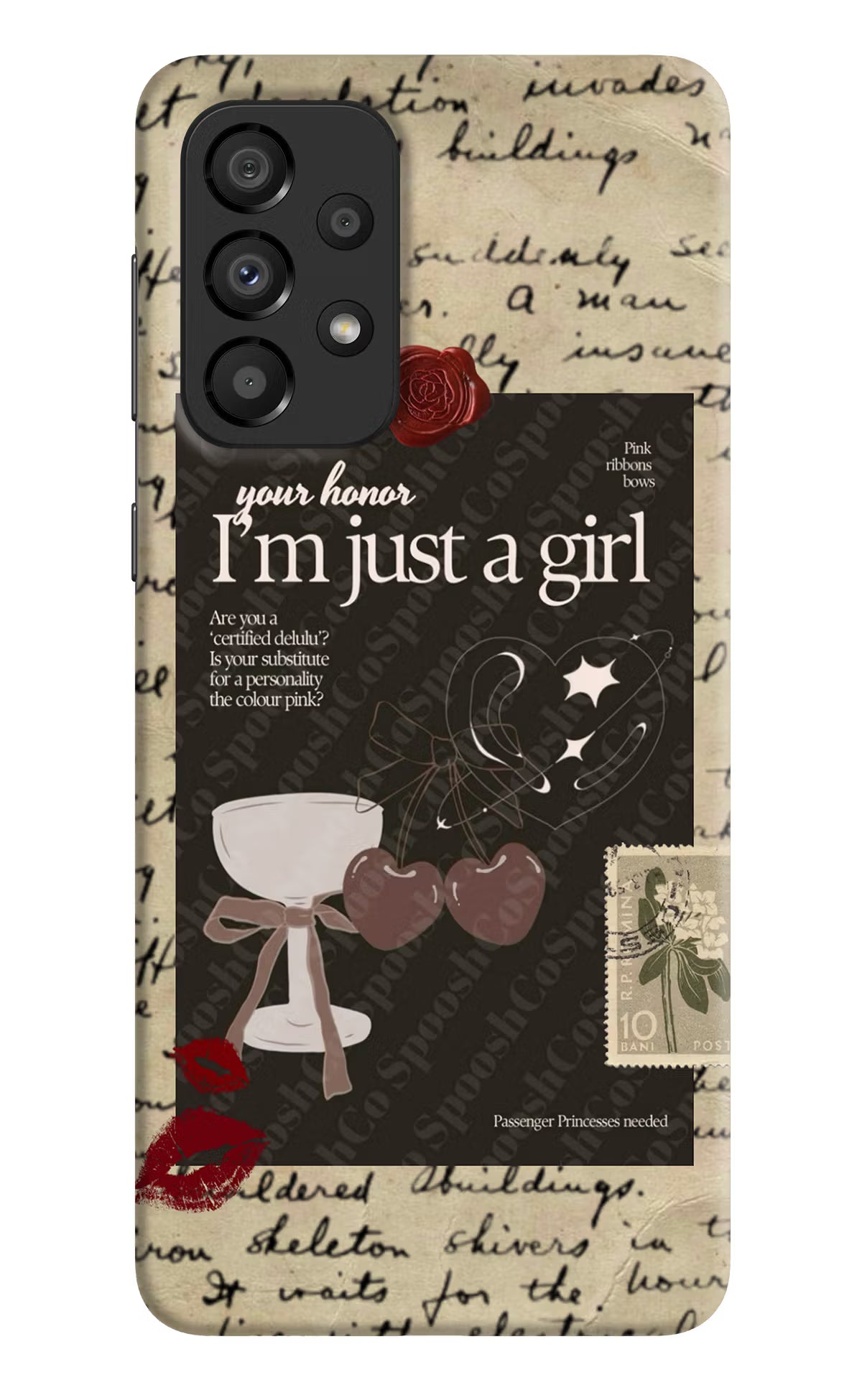 I am just a girl Samsung A33 5G Hard Case Back Cover by Casekaro