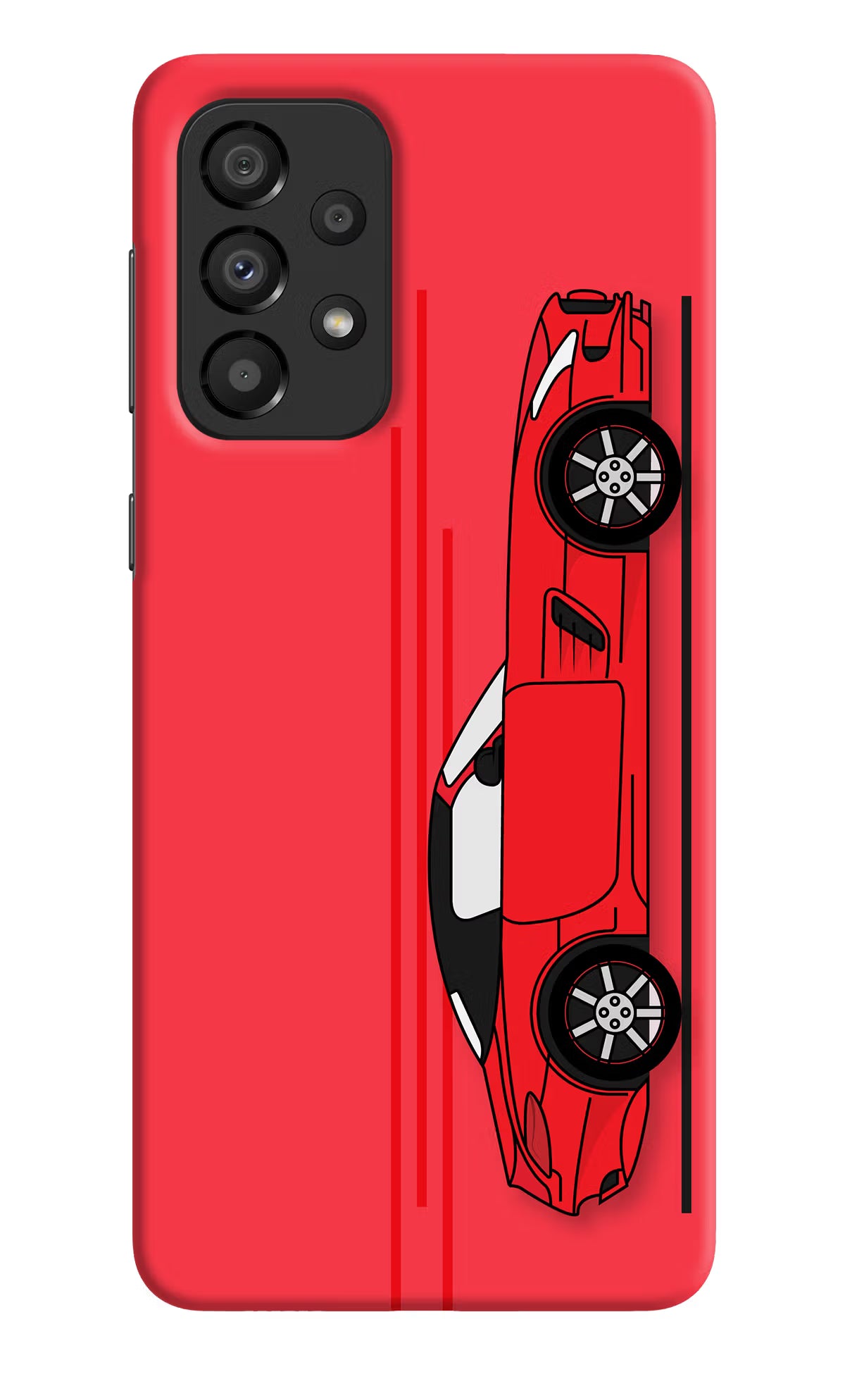 Red Velocity Samsung A33 5G Hard Case Back Cover by Casekaro