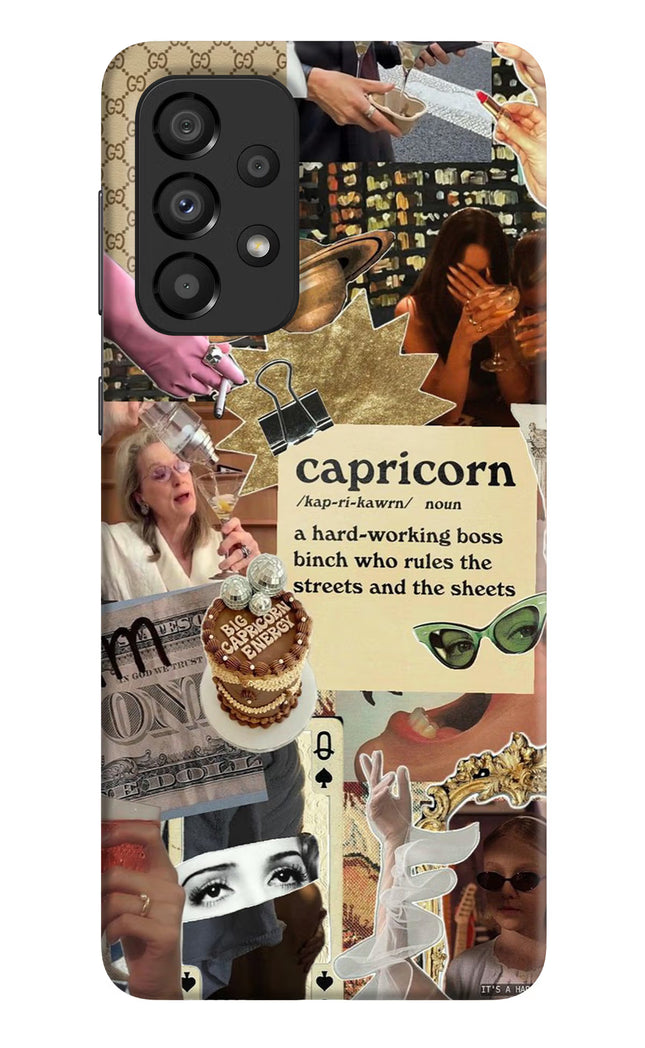 Capricorn Zodiac Samsung A33 5G Hard Case Back Cover by Casekaro