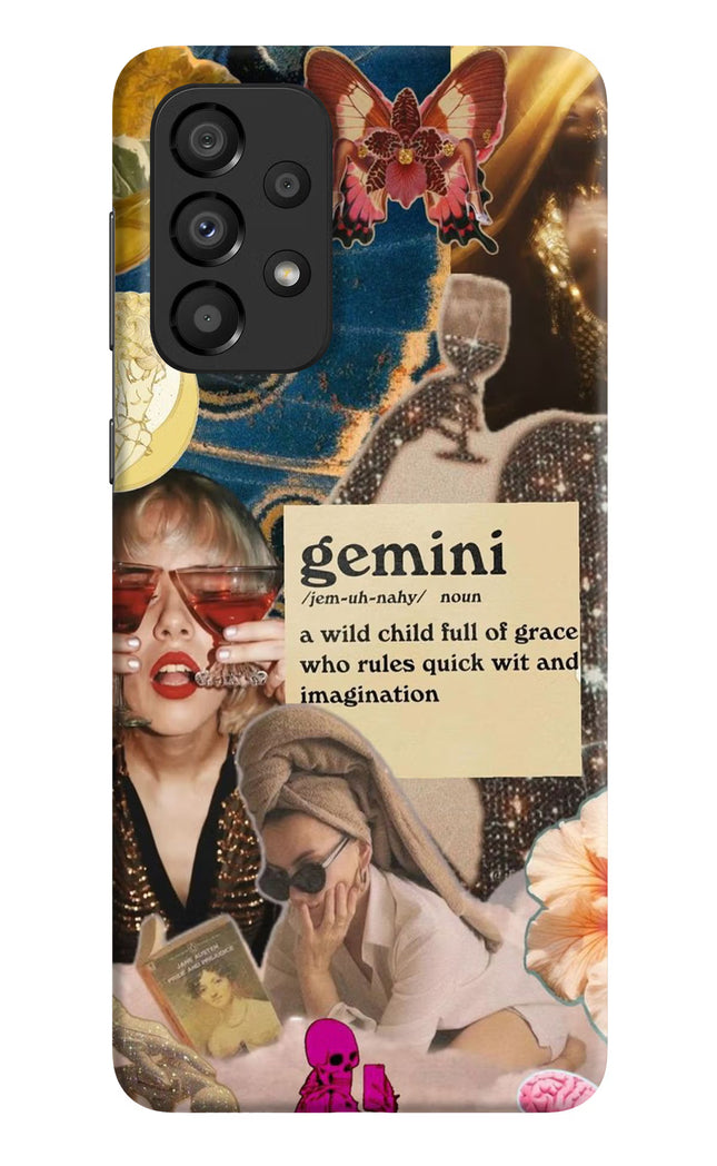 Gemini Zodiac Samsung A33 5G Hard Case Back Cover by Casekaro