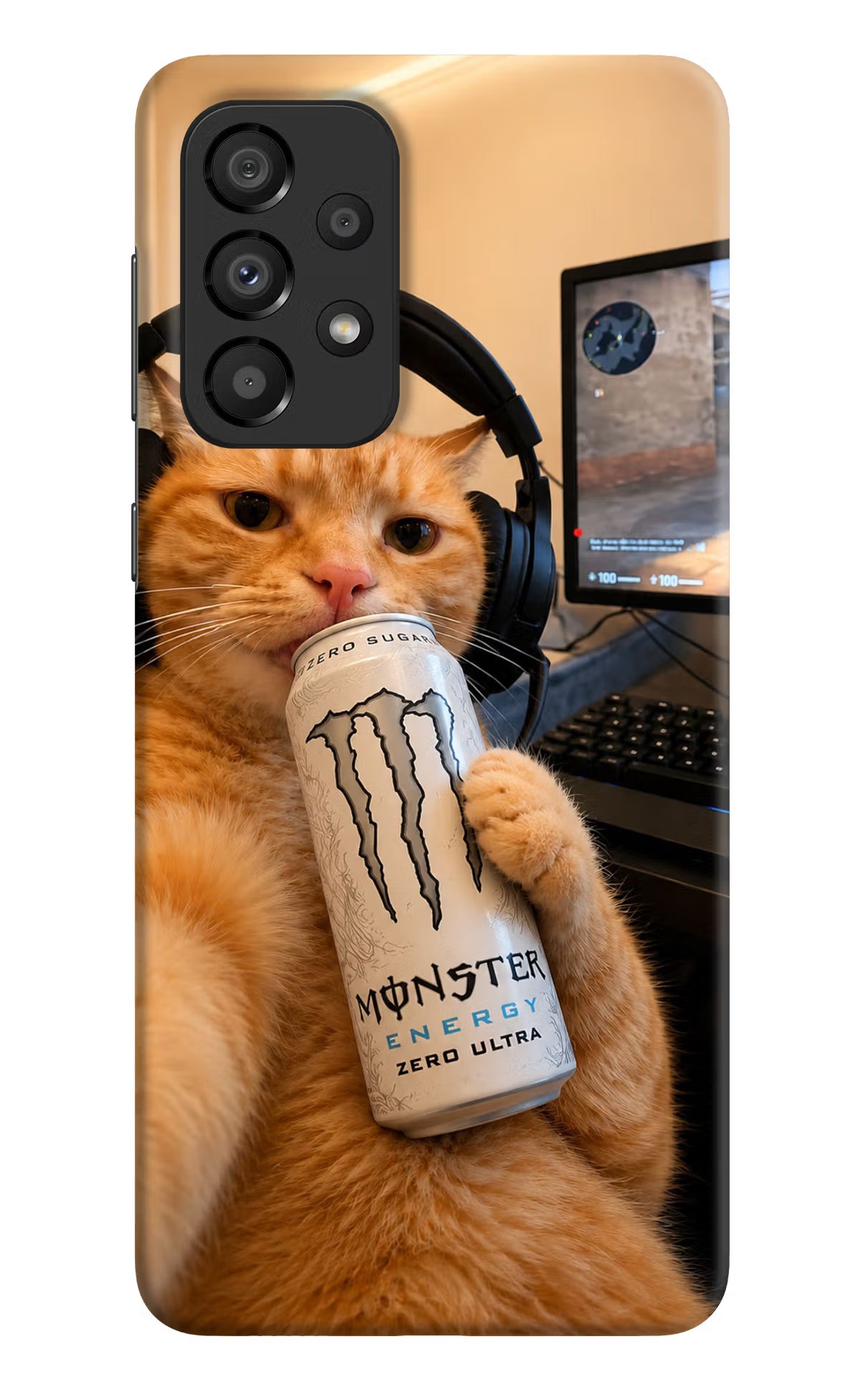 Gamer Cat Energy Samsung A33 5G Back Cover