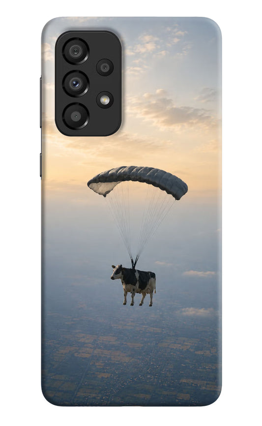 Skydiving Cow Samsung A33 5G Hard Case Back Cover by Casekaro