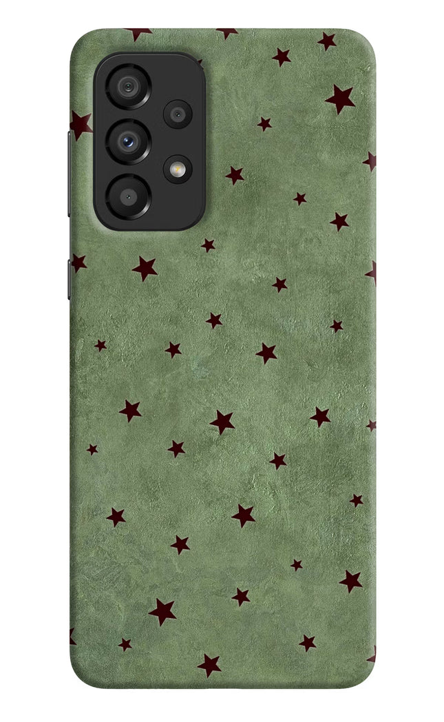 Green Stars Samsung A33 5G Hard Case Back Cover by Casekaro