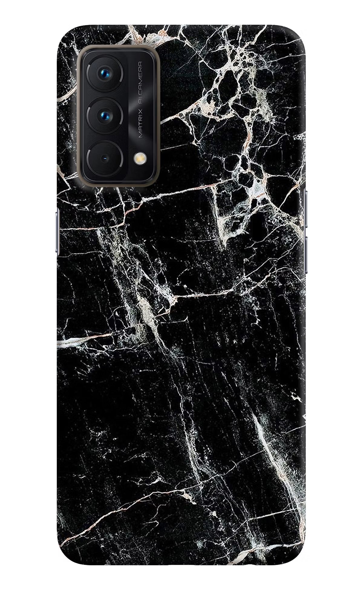 Black Marble Texture Realme GT Master Edition Hard Case Back Cover by Casekaro