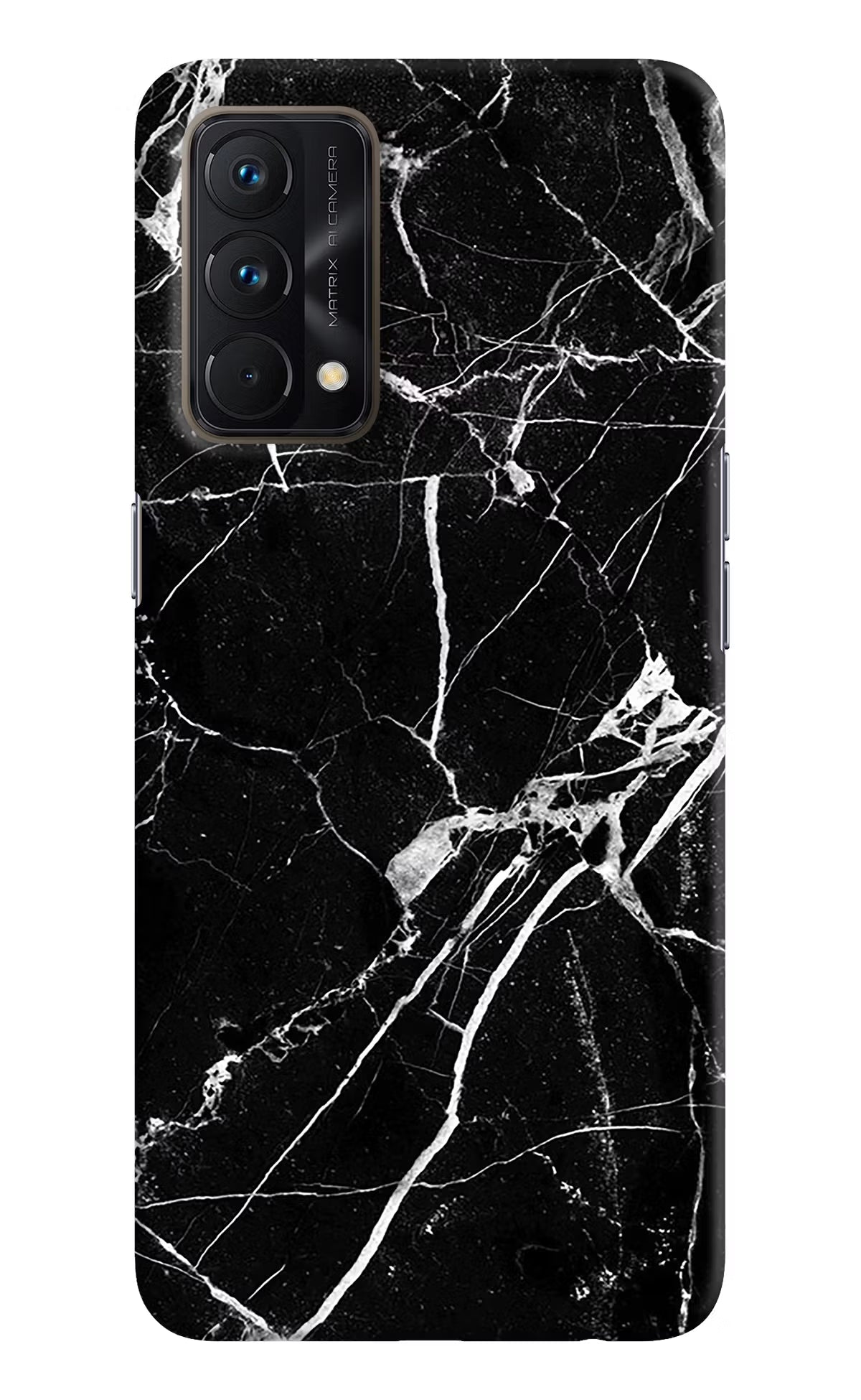 Black Marble Pattern Realme GT Master Edition Hard Case Back Cover by Casekaro
