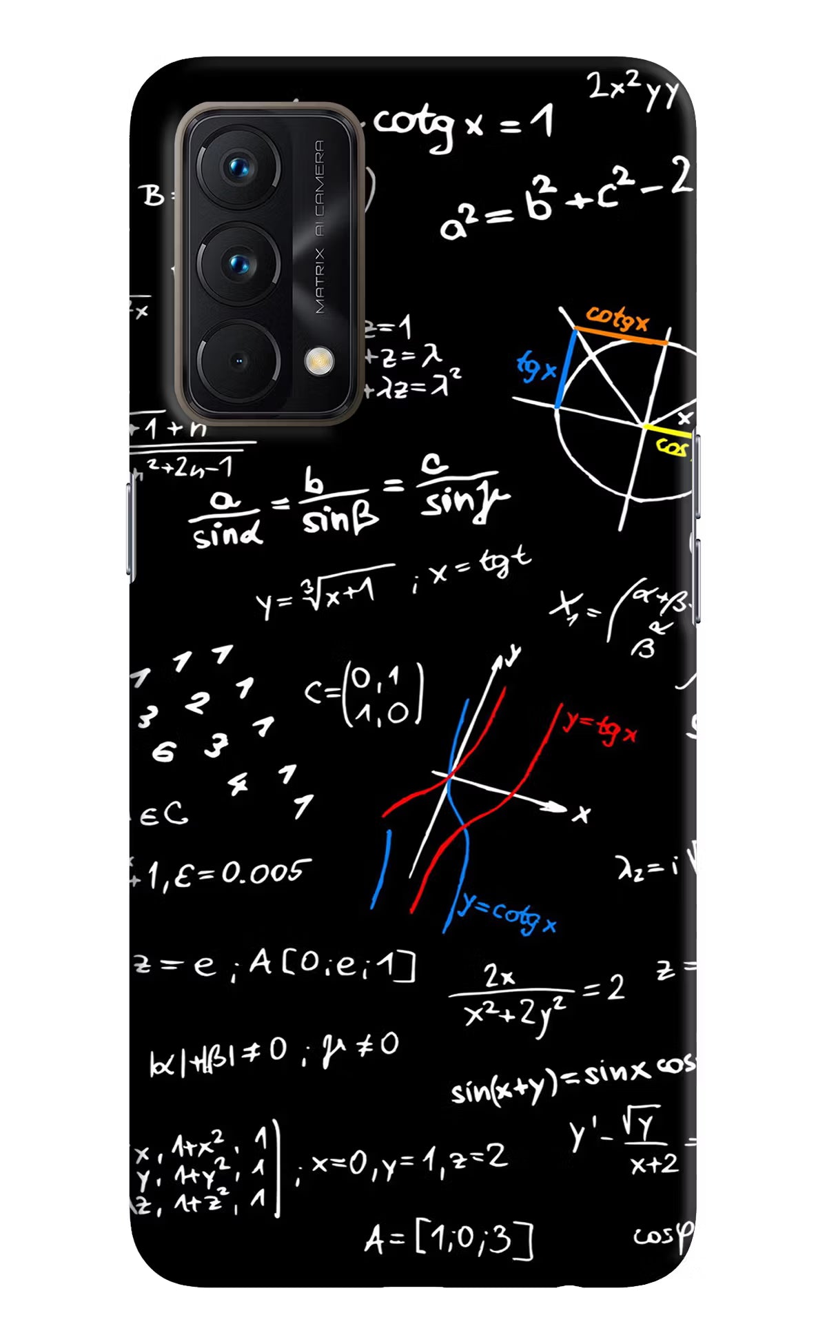 Mathematics Formula Realme GT Master Edition Hard Case Back Cover by Casekaro