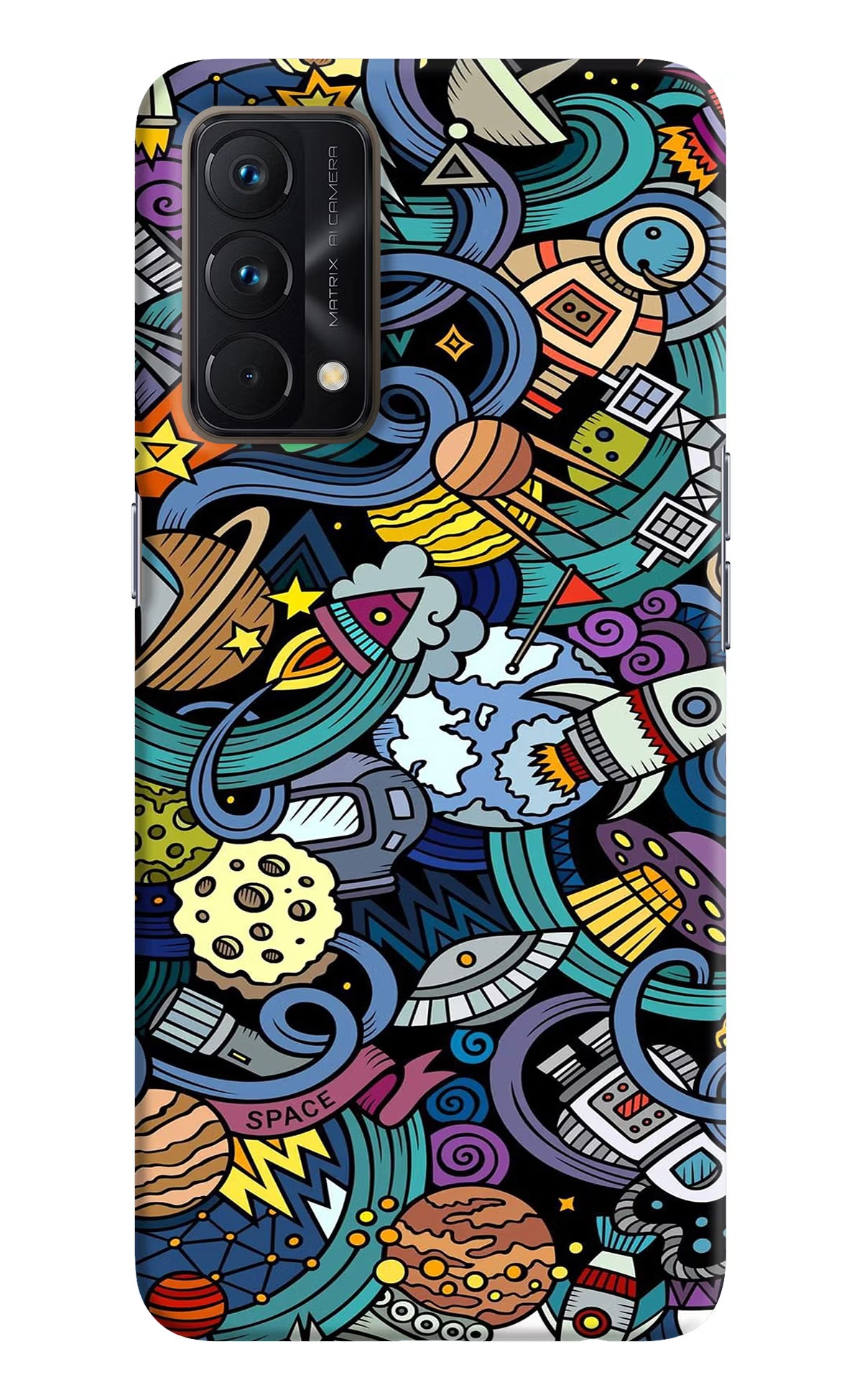 Space Abstract Realme GT Master Edition Hard Case Back Cover by Casekaro