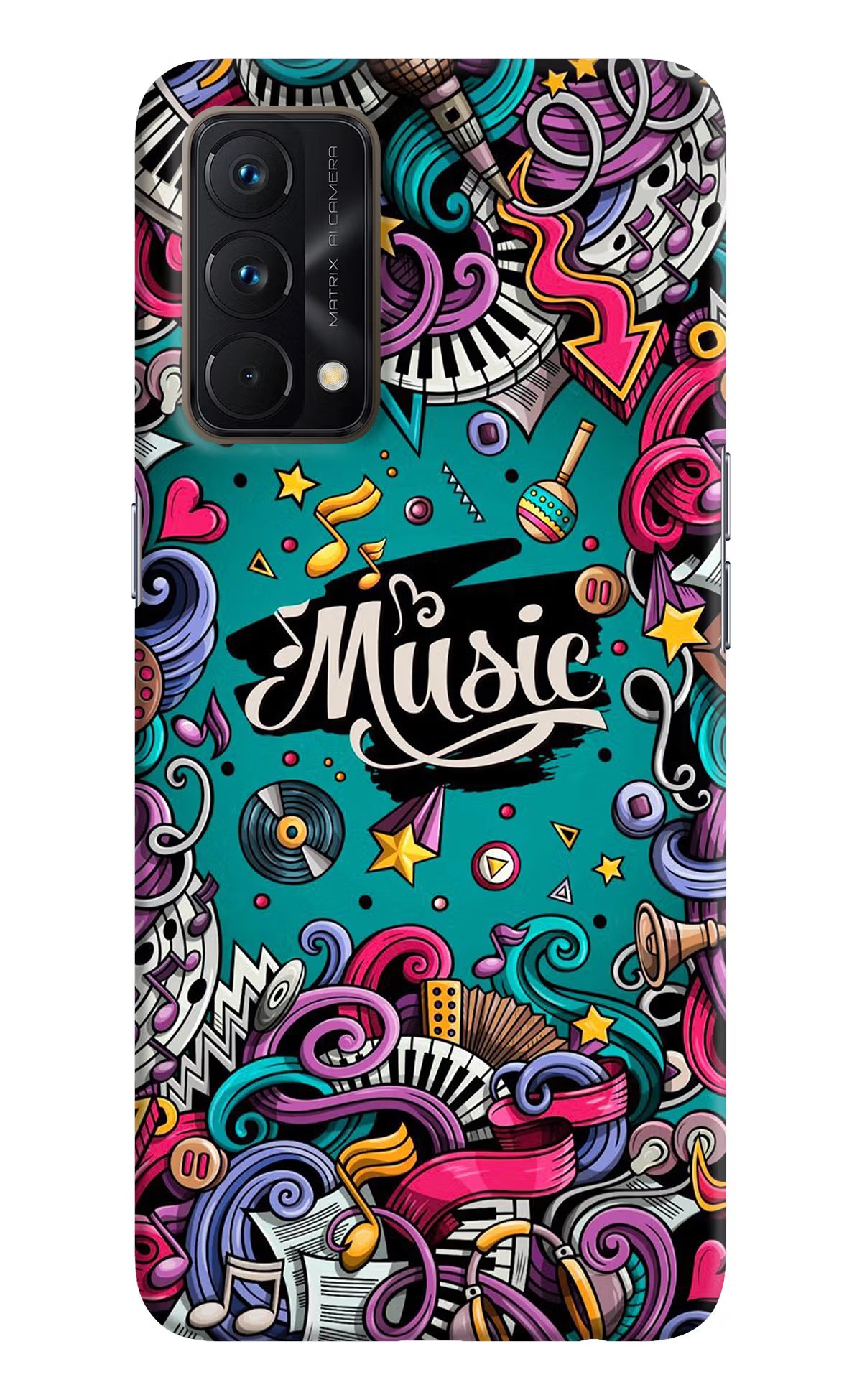 Music Graffiti Realme GT Master Edition Hard Case Back Cover by Casekaro