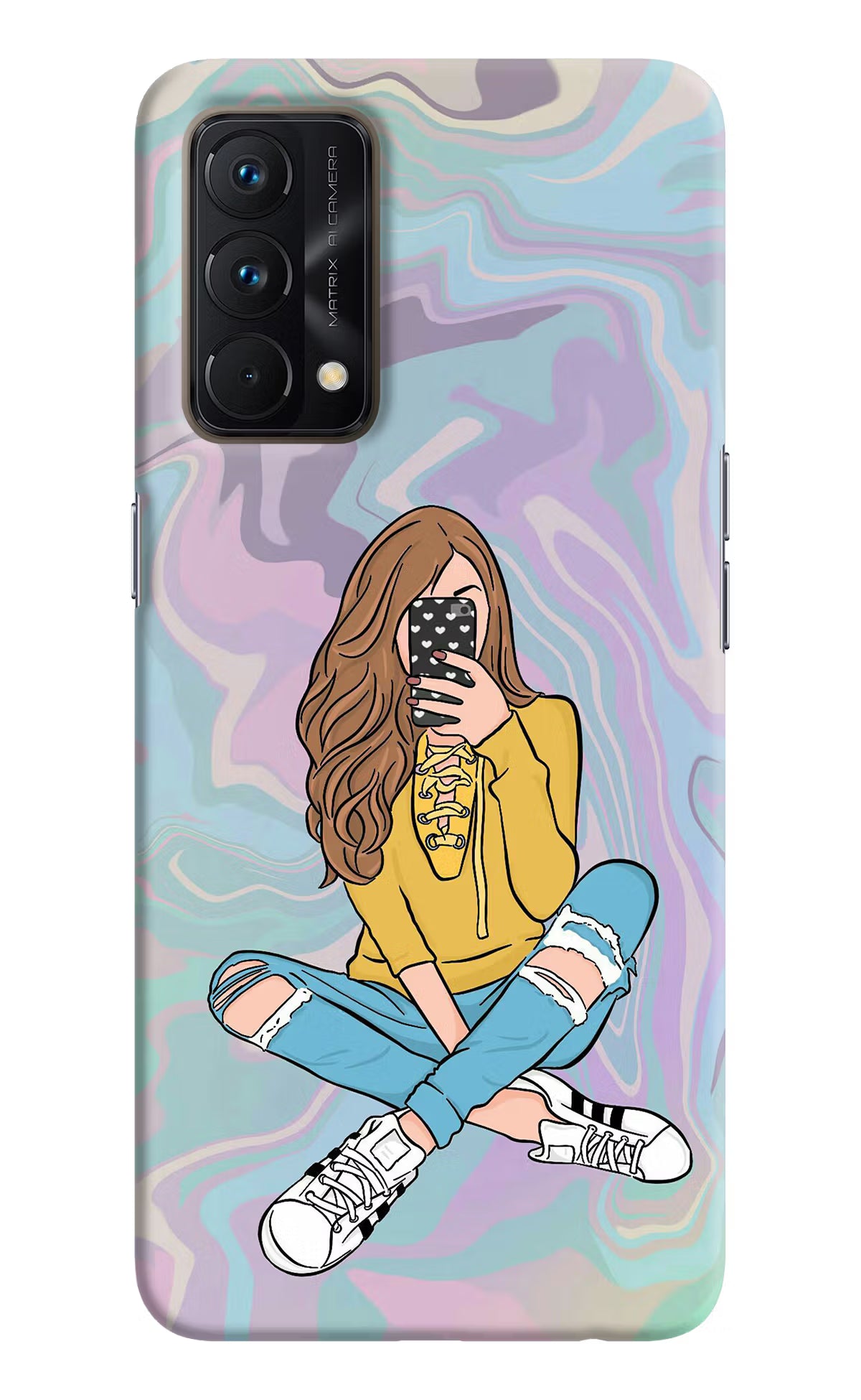 Selfie Girl Realme GT Master Edition Hard Case Back Cover by Casekaro