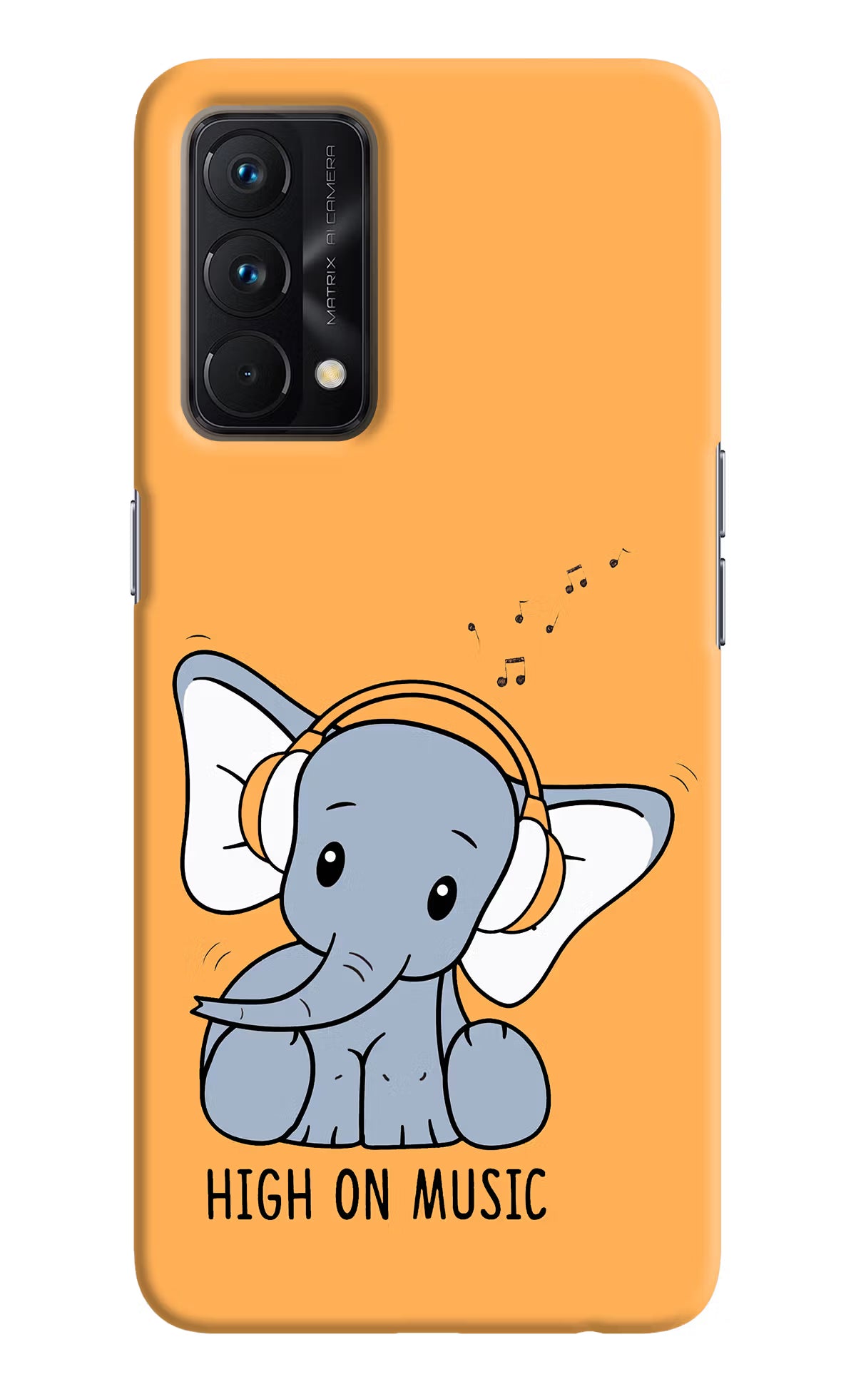 High On Music Realme GT Master Edition Hard Case Back Cover by Casekaro