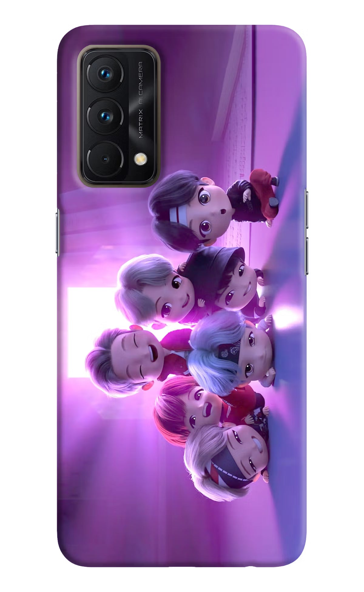BTS Chibi Realme GT Master Edition Hard Case Back Cover by Casekaro