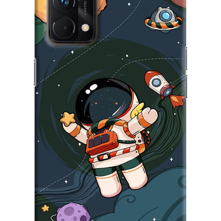 Cartoon Astronaut Realme GT Master Edition Hard Case Back Cover by Casekaro