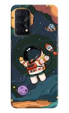 Cartoon Astronaut Realme GT Master Edition Hard Case Back Cover by Casekaro