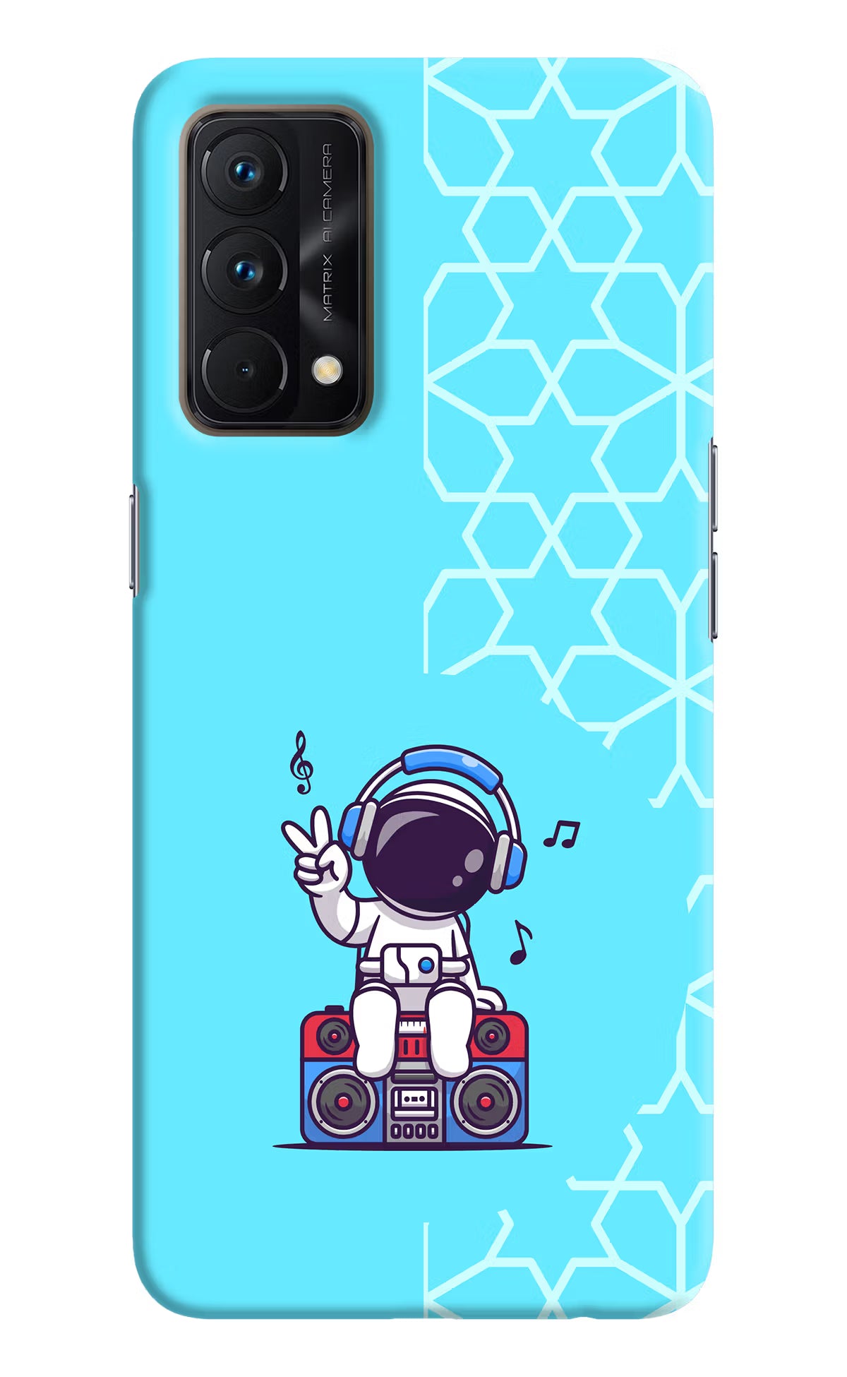Cute Astronaut Chilling Realme GT Master Edition Hard Case Back Cover by Casekaro