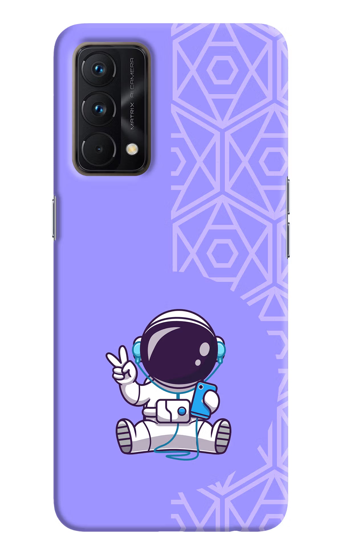 Cute Astronaut Chilling Realme GT Master Edition Hard Case Back Cover by Casekaro