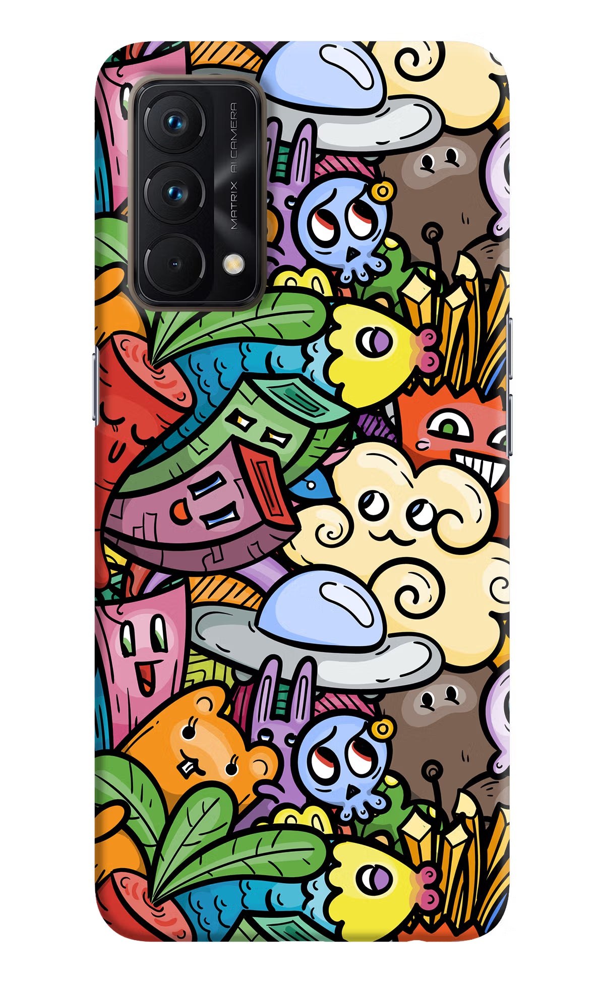 Veggie Doodle Realme GT Master Edition Hard Case Back Cover by Casekaro