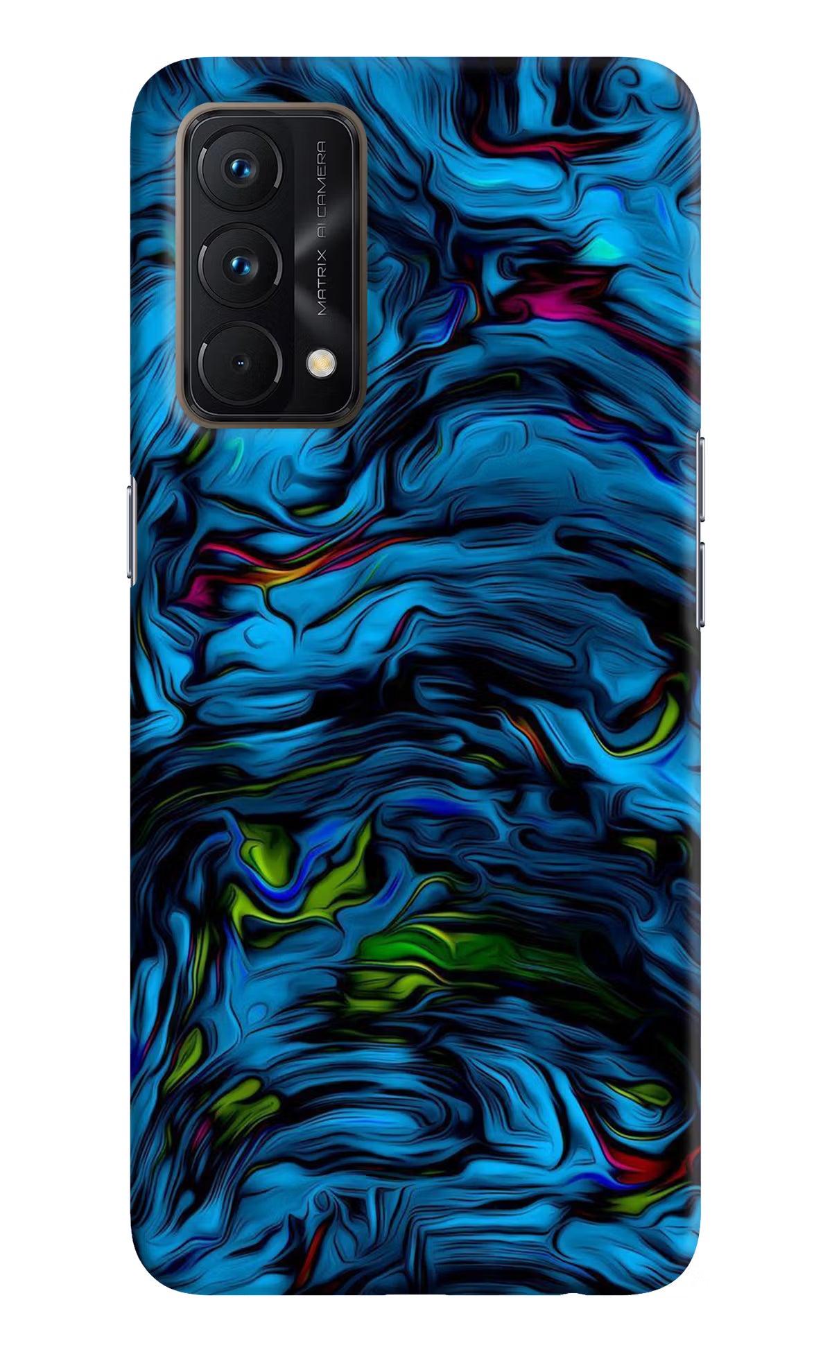 Dark Blue Abstract Realme GT Master Edition Hard Case Back Cover by Casekaro