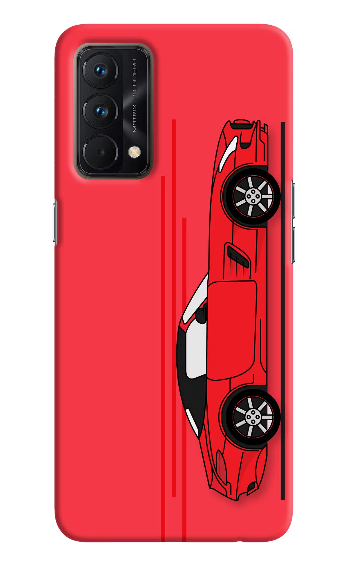 Red Velocity Realme GT Master Edition Hard Case Back Cover by Casekaro