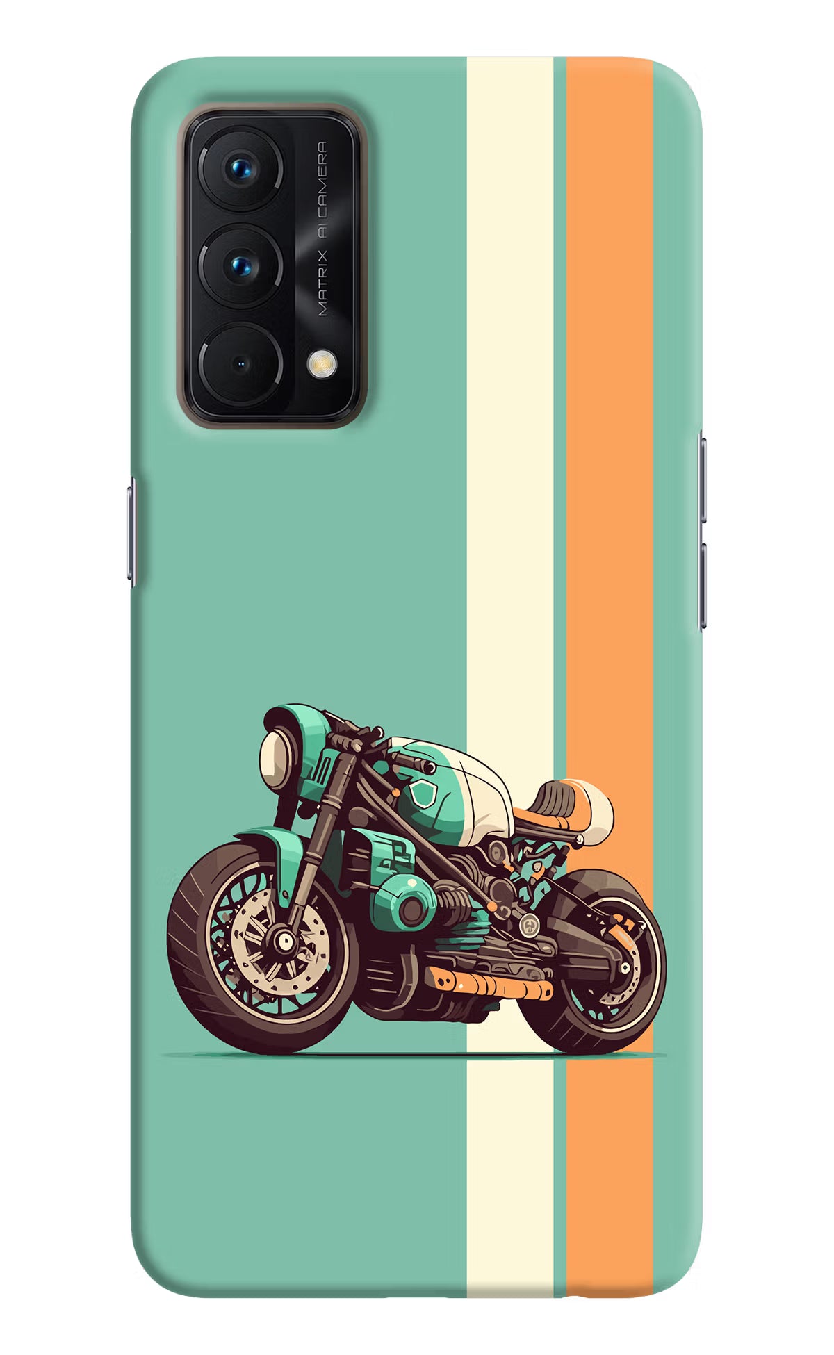 Striped Moto Drift Realme GT Master Edition Hard Case Back Cover by Casekaro