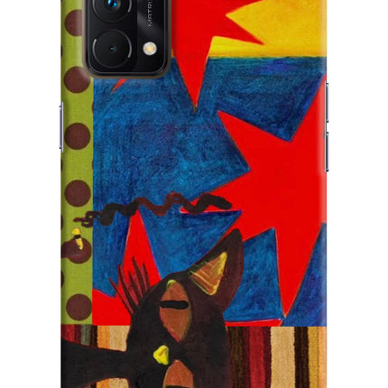 Pop Cat Realme GT Master Edition Hard Case Back Cover by Casekaro