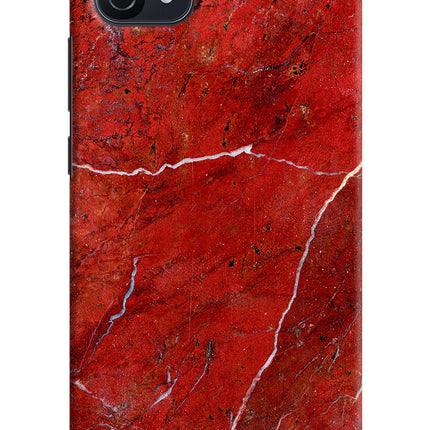 Red Marble Design Oppo A16k/A16e Hard Case Back Cover by Casekaro