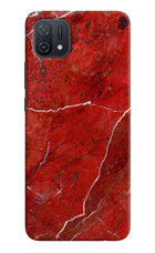 Red Marble Design Oppo A16k/A16e Hard Case Back Cover by Casekaro