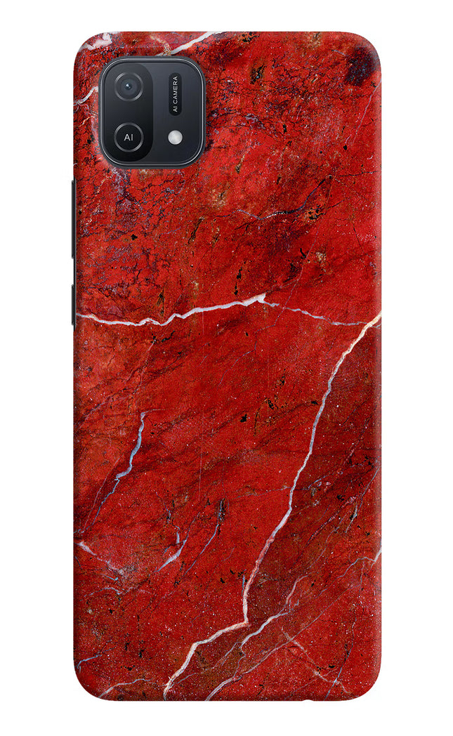 Red Marble Design Oppo A16k/A16e Hard Case Back Cover by Casekaro