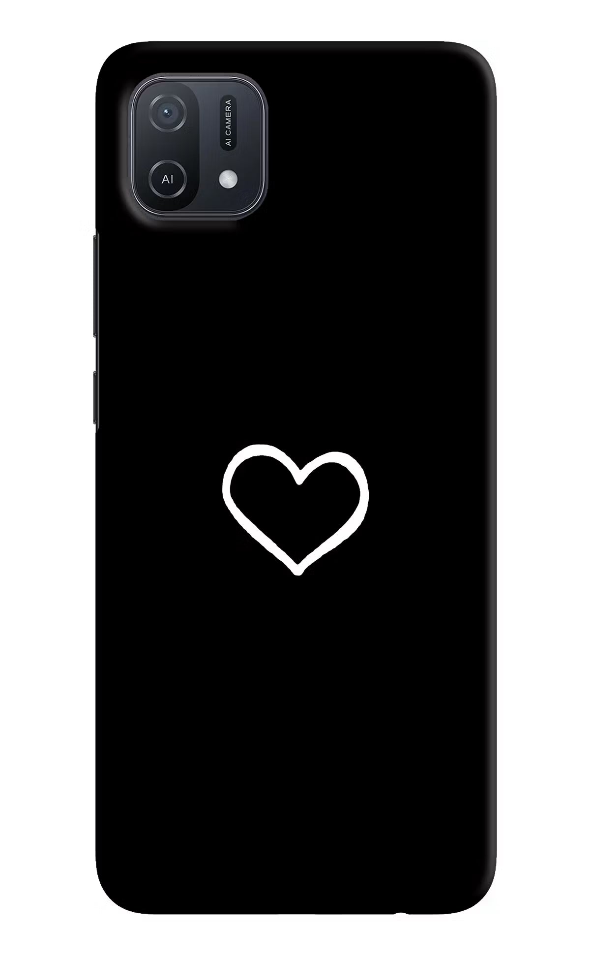 Heart Oppo A16k/A16e Hard Case Back Cover by Casekaro
